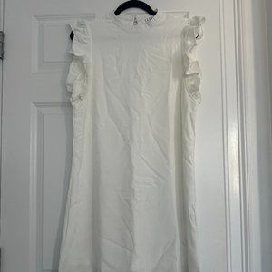 TCEC White Ruffled Dress